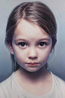 Gottfried Helnwein, Head of a Child 25 (Croi), 2021, 260 x 173 cm, mixed media - Öl und Acryl auf Leinwand