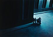 Helnwein Gottfried, Downtown 22, 2013, 120 x 168 cm, mixed media - Öl und Acryl auf Leinwand