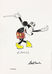 Carl Barks, Micky Mouse, handsigniert und - nummeriert, Auflage 999 Stück, 1994, 48 x 34 cm, Originalfarblithographie