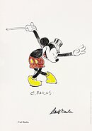 Carl Barks, Micky Mouse, handsigniert und - nummeriert, Auflage 999 Stück, 1994, 48 x 34 cm, Originalfarblithographie