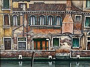 Fondamenta Nani Venezia, 1994, ca. 42 x 57,3 cm, Öl auf Holz