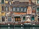 Fondamenta Nani Venezia, 1994, ca. 42 x 57,3 cm, Öl auf Holz Fondamenta Nani Venezia, 1994, ca. 42 x 57,3 cm, Öl auf Holz