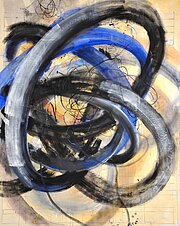 KABAS ROBERT, Modell, 1999, 240 x 190 cm, Öl, Acryl und Tusche auf Leinwand