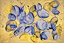 Jiří Dokoupil, Golden Bubbles, 2022, 60 x 90 cm, Pigmentdruck auf Bütten, mit gerissenen Kanten, Auflage 35 Stück