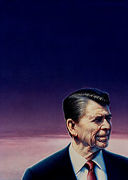 Gottfried Helnwein, Ronald Reagan, 1983, ca. 57 x 41,5 cm, Aquarell auf Karton